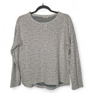 Jane & Delancey Womens Scoop Neck Long Sleeve Shirt Straight Hem White Lace Sz L